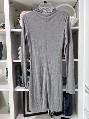 All Things Golden Women's Long Sleeve Grey Bodycon Dress S